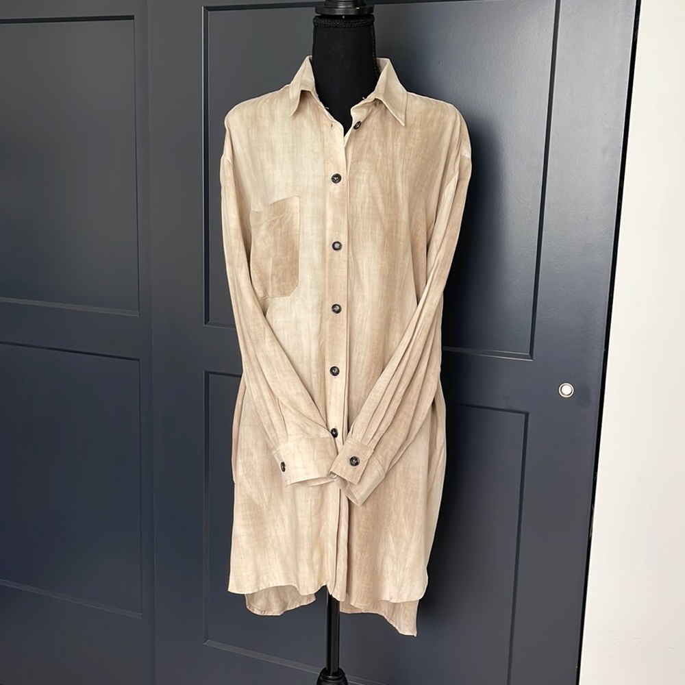 Oversized button down dress.